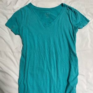 Isabel Maternity Aqua Blue V Neck Tee
